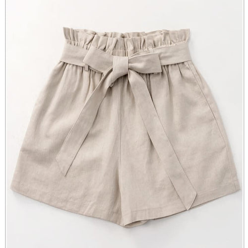 Ribbon Shorts Taupe - The GyPsY Barn Boutique