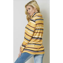 Yellow Stripe Sweatshirt - The GyPsY Barn Boutique