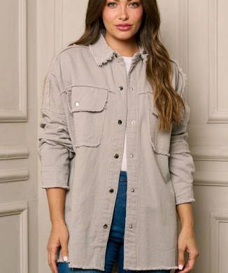 Grey Graphic Denim