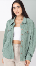 Cable Knit Jacket Sage