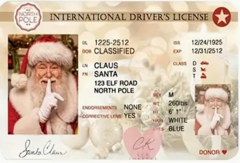 Santa License Christmas