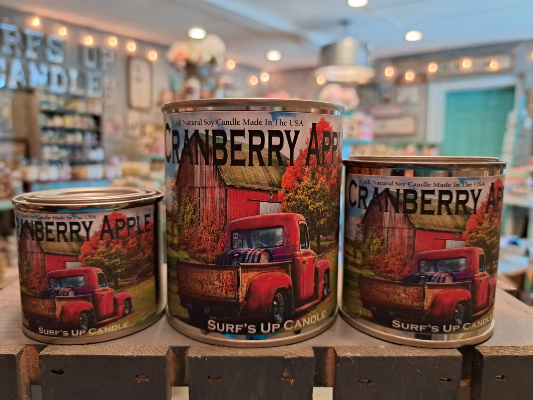 Cranberry Apple Paint Can Candle - Fall Truck