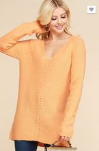 VNeck Sweater Canteloupe
