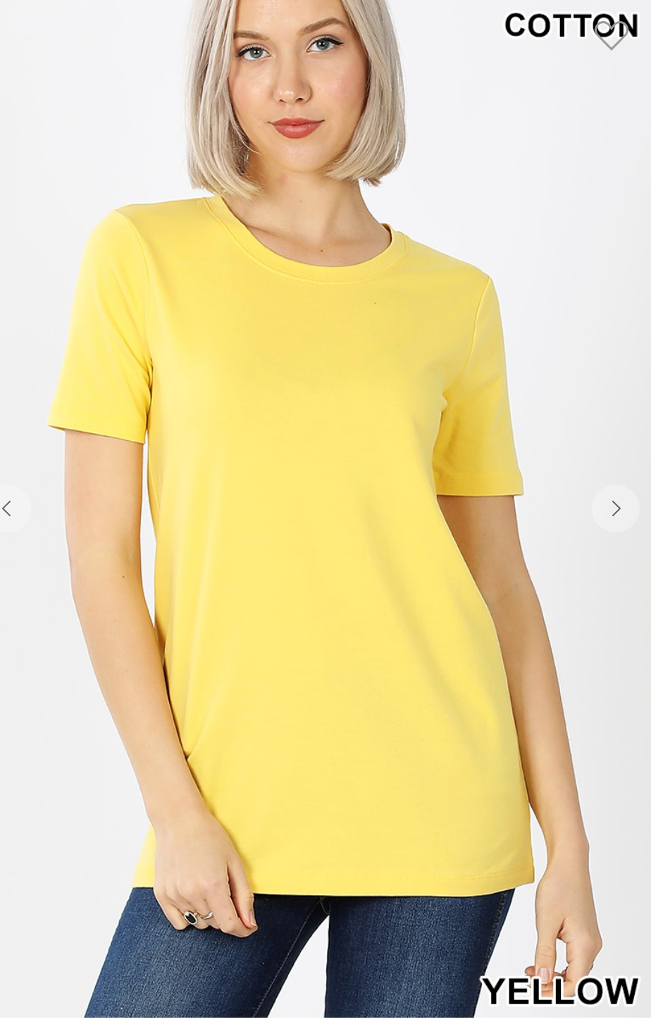 Cotton Crew Tshirt yellow