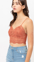 Crochet Laced Cami- Rust