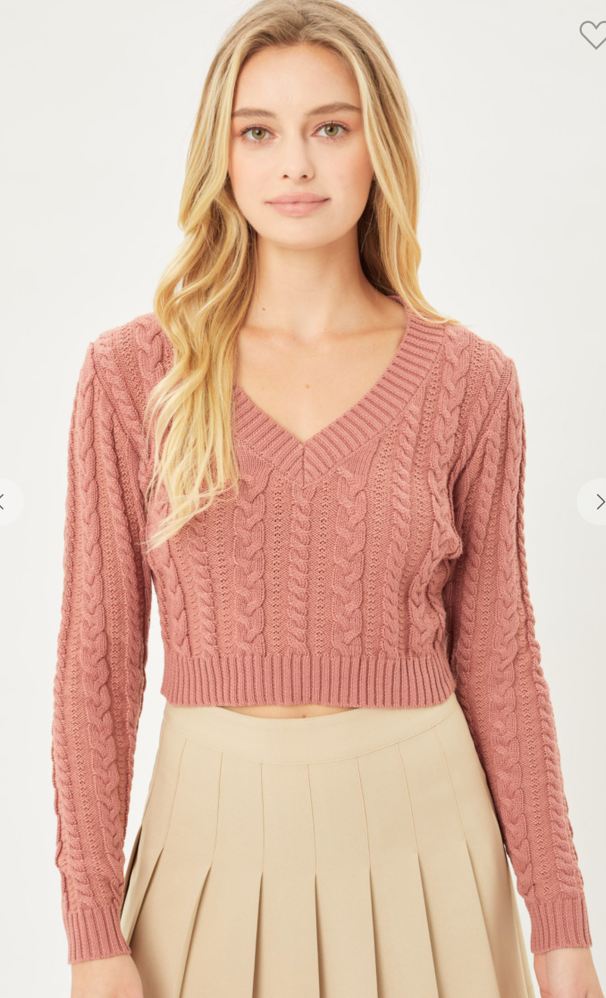 Mauve Cropped Sweater