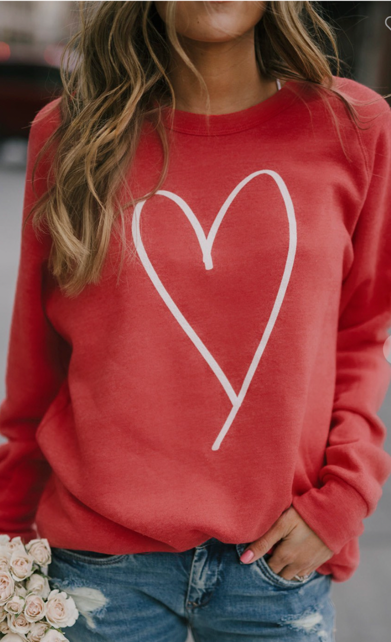 Red Heart Pull over