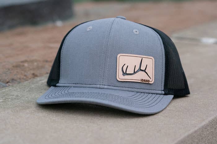 Elk Shed - Oregon -  Leather Patch Hat