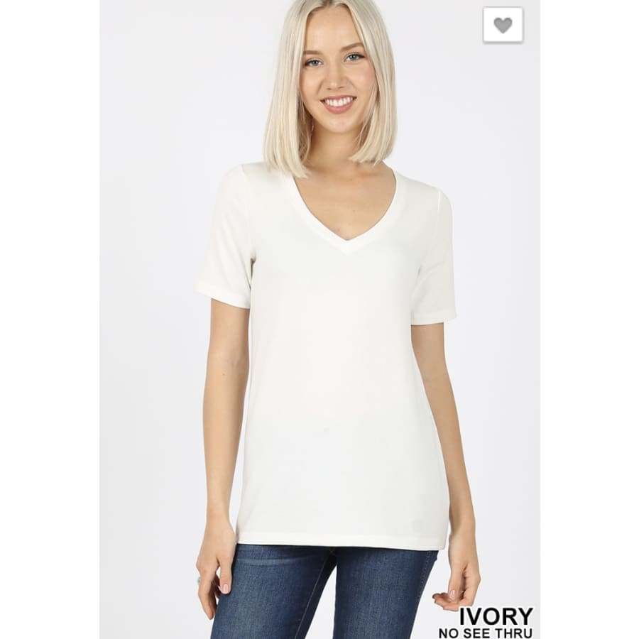 *Basic Tee Ivory - The GyPsY Barn Boutique