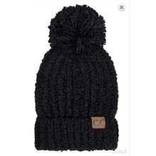 CC Ribbed Beanie with Pom - The GyPsY Barn Boutique