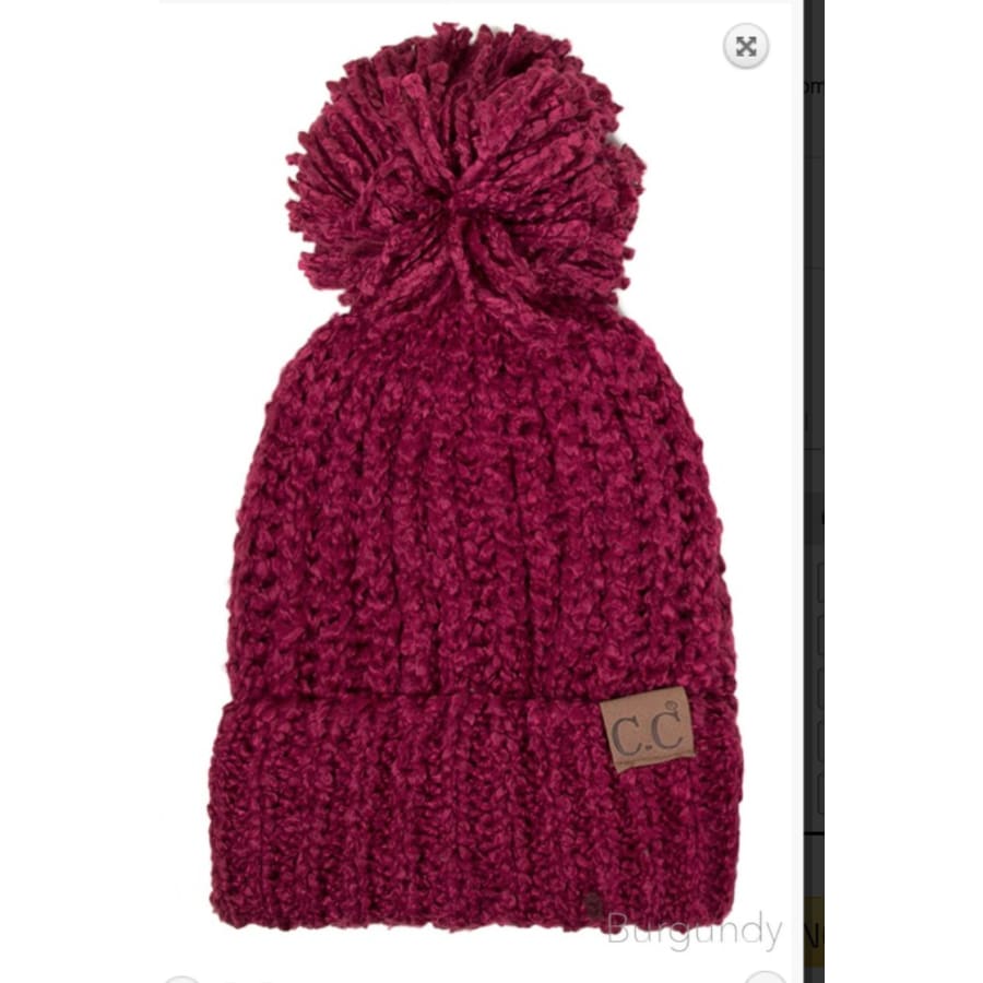 CC Ribbed Beanie with Pom - The GyPsY Barn Boutique