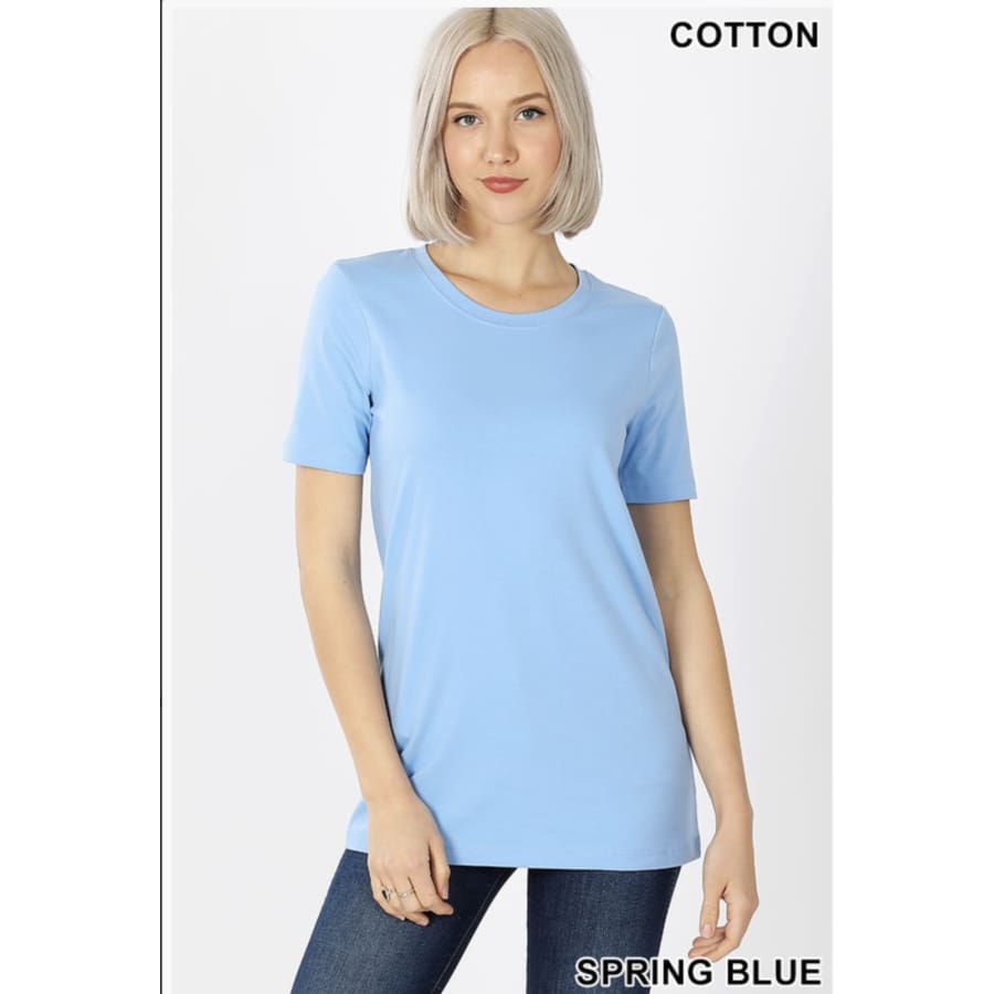Crew Short Sleeve Spring Blue - The GyPsY Barn Boutique
