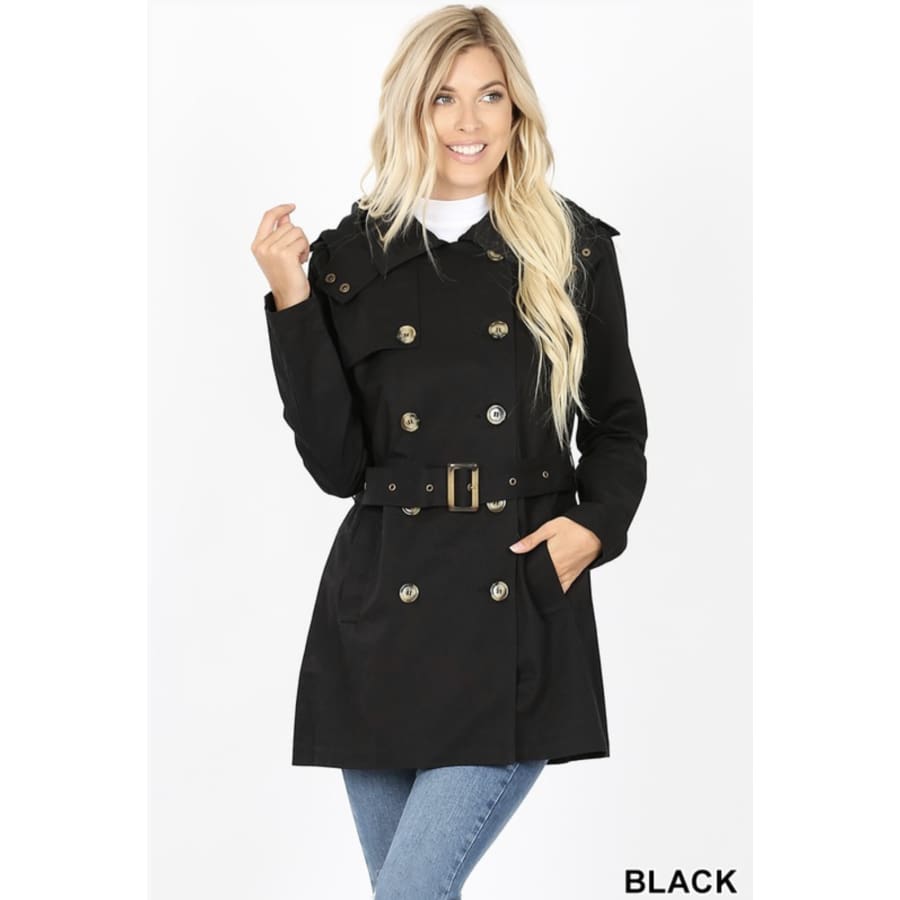 Dbl Breasted Jacket Black - The GyPsY Barn Boutique