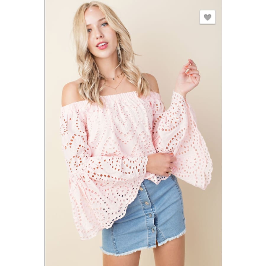 Eyelet Off the Shoulder - The GyPsY Barn Boutique