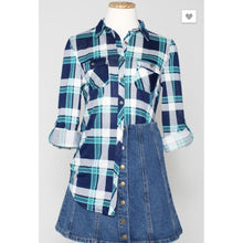 Flannel Navy/Teal - The GyPsY Barn Boutique