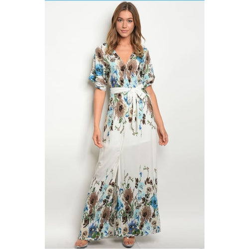 Off White Floral Dress - The GyPsY Barn Boutique
