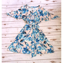 Plus Blue Floral Dress - The GyPsY Barn Boutique