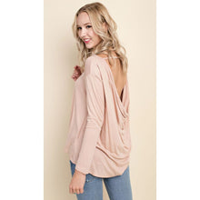Tan Cowl Back LS - The GyPsY Barn Boutique